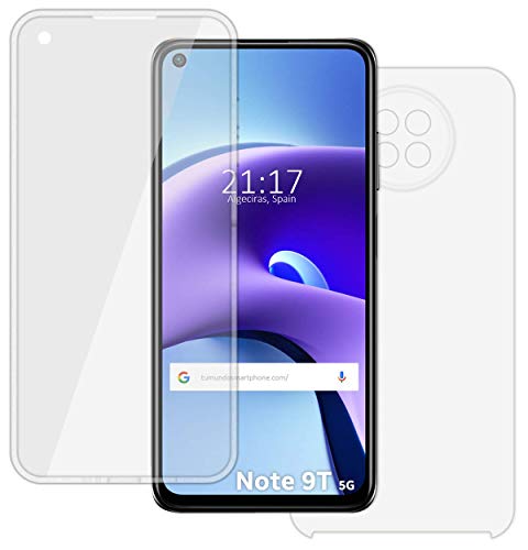 Tumundosmartphone Cover Completa Trasparente Pc+Tpu Full Body 360 Per Xiaomi Redmi Note 9T 5G