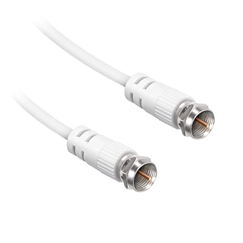 Ekon Cavo Satellite, Connettori Tipo F, Maschio Maschio, 2 Metri, Doppia Schermatura, Antipiega, Soft Touch