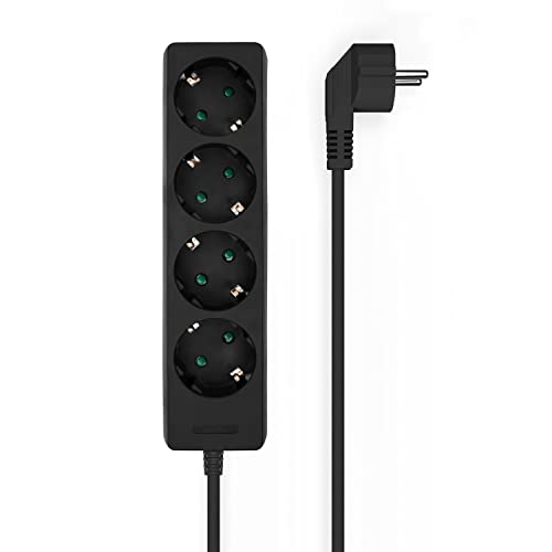 Regleta Aisens A154-0534 4 Tomas De Corriente Negro