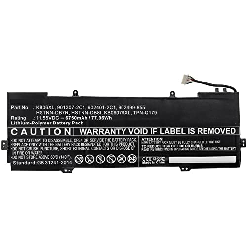 Coreparts Batteria Per Laptop Hp 77.96 Wh Li-Pol 11,55 V 6750 Mah, W125993454 (77.96 Wh Li-Pol 11,55 V 6750 Mah Black For Hp Notebook, Laptop Spectre