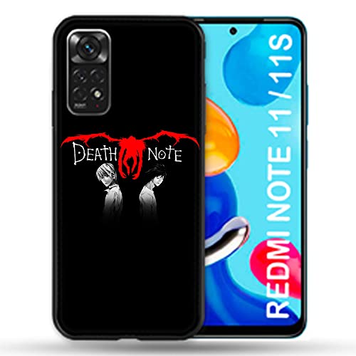 Custodia Per Xiaomi Redmi Note 11/11S Manga Death Note, Colore: Nero