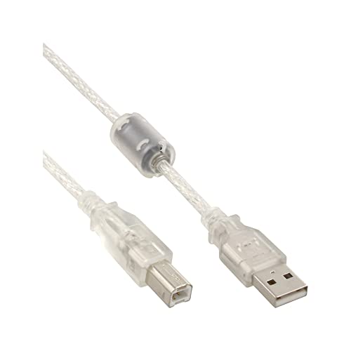 Inline 34503 0.3M Usb A Usb B Maschio Maschio Trasparente Cavo Usb
