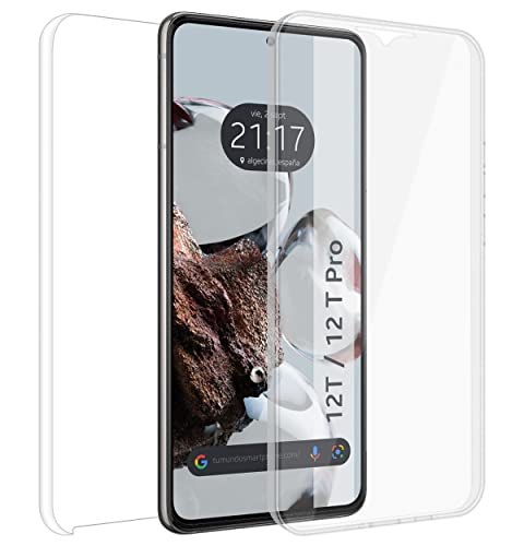 Tumundosmartphone Cover Doppio Trasparente Pc+Tpu Full Body 360 Per Xiaomi 12T/12T Pro 5G