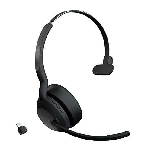 Jabra Evolve2 55 Cuffie Wireless Mono Con Tecnologia Jabra Air Comfort, Microfoni Con Cancellazione Del Rumore E Anc - Funzionano Con Piattaforme Uc C