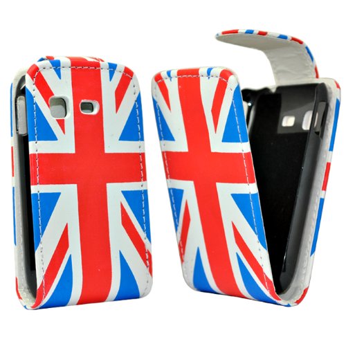 Accessory Master - Elegante Custodia Flip Case In Pelle Con Union Jack Per Samsung Galaxy S5300