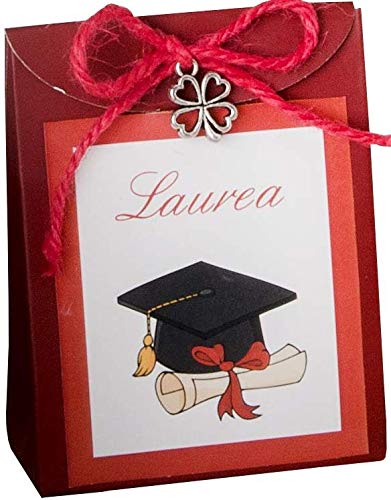 12 Pezzi Gioia Box Scatolina Portaconfetti Tocco Bomboniera Laurea
