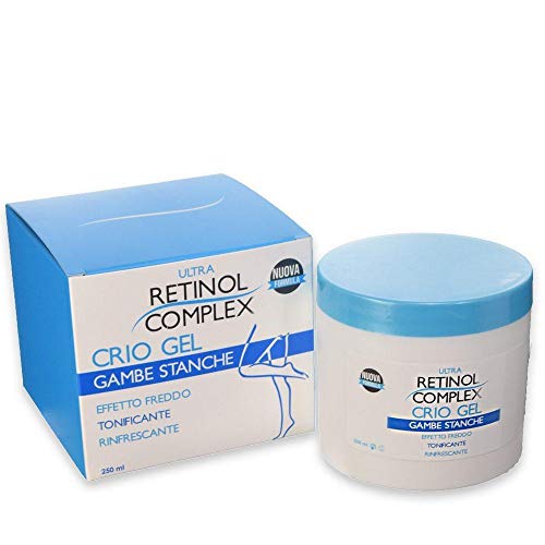 Crio Gel Gambe Stanche Effetto Freddo Tonificante Rinfrescante 250 Ml Retinol Complex