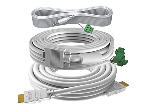 Vision Tc3-Pk3M - Cavi Con Accessori Per Montaggio A Schermo Piatto, Colore: Bianco