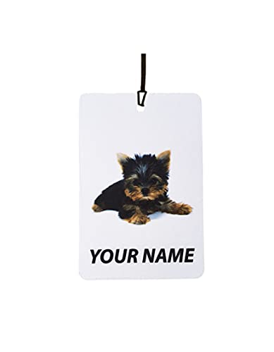 Ali Air Freshener - Deodorante Per Auto Personalizzata Con Cucciolo Di Yorkshire Terrier