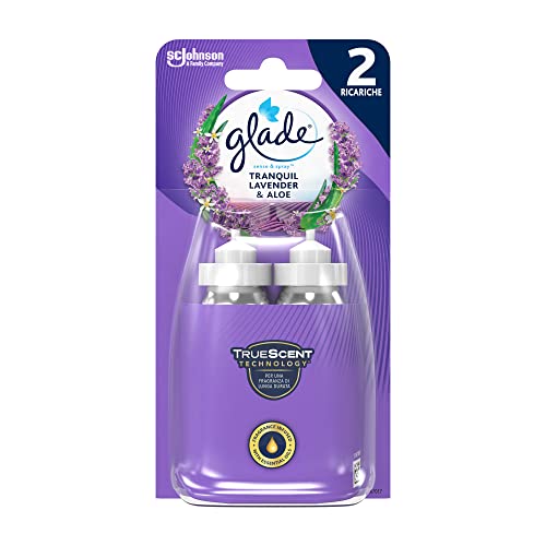 Glade Sense & Spray Doppia Ricarica, Profumatore Per Ambienti Con Olii Essenziali E Sensore Di Movimento, Fragranza Lavanda E Gelsomino, Confezione Da