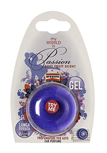 Arexons My World Is Passion Profumatore Da Bocchetta, Profumatore Ambiente Auto, Formula In Gel 9 Gr, Profumazione Gradevole E Continua, Non Gocciola,