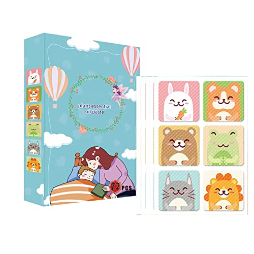 Repellente Zanzare Bambini,Adesivi Per Zanzare Repellenteanti Repellente Della Zanzara Patch,72 Pezzi Cartone Animato Repellente Per Zanzare,Toppe Ant