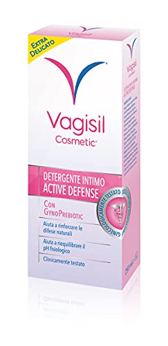 Vagisil Detergente Intimo Donna Active Defence, Sapone Con Prebiotici Naturali, Aiuta A Rafforzare Le Difese Intime Naturali, Per Uso Quotidiano 250 M