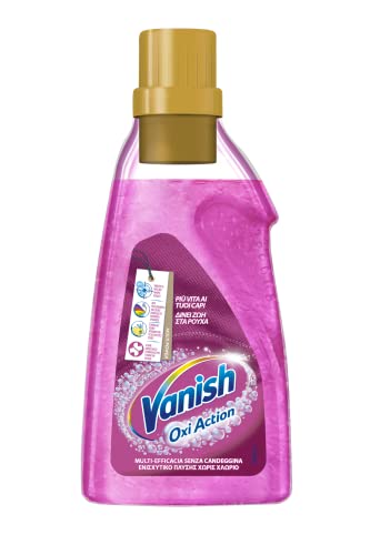 Vanish Oxi Action Multipower Gel Rosa, Smacchiatore Per Capi Colorati, 1 Confezione Da 750 Ml Di Smacchiatore Per Bucato, Additivo Lavatrice Multiazio