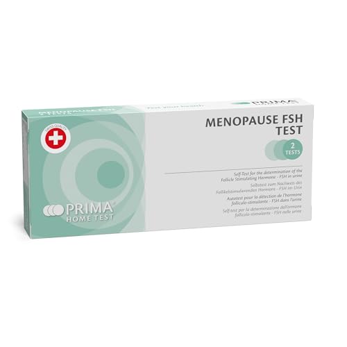 Prima Home Test - Test Menopausa 25 Miu/Ml - Ormone Fsh (Urine) - 2 Test (Formato Spoon) - Qualità Svizzera