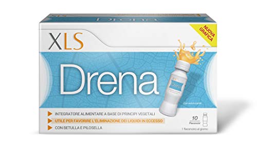 Xls Medical Drena Integratore Alimentare Drenante Per Donne, Confezione Da 10 Flaconcini, 10 Unità, 1