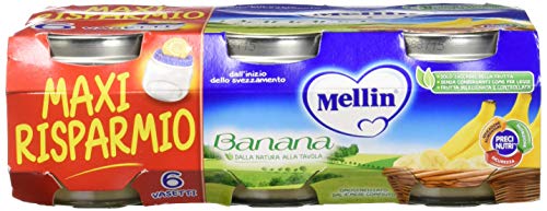 Mellin Omogeneizzati Gusto Banana 6 Vasetti X100G