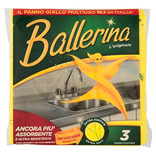 Ballerina Panno Giallo, Multiuso - 3 Pezzi, 3 Unità, 1