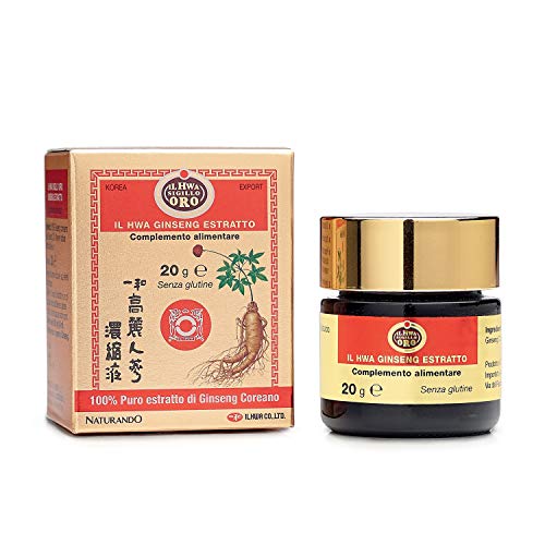 Naturando Ginseng Bianco Sigillo Oro Estratto Molle Tonico Adattogeno Ad Azione Antiaffaticamento- Confezione Da 20 Gr