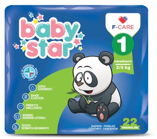 Baby Star Pannolini 1 Newborn 2-5Kg 22 Pezzi
