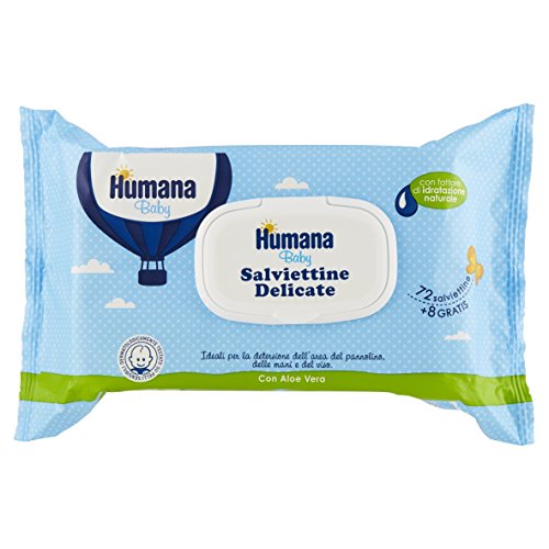Humana Salviettine Delicate 72 Più 8 Gratis - 1 Pacco