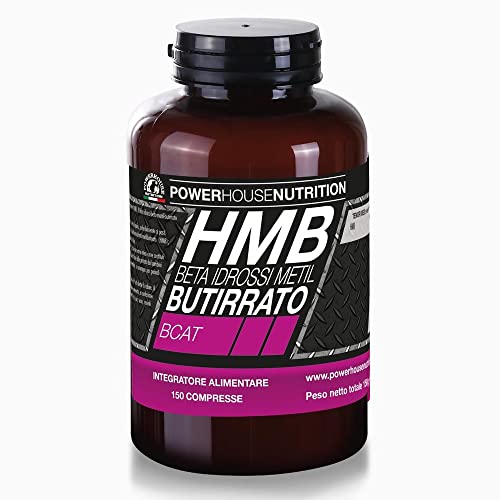 Hmb Integratore Made In Italy, Beta Idrossi Metil Butirrato Powerhouse Nutrition, Sviluppo Muscolare, Aumento Sintesi Proteica, Diminuzione Grasso, (1