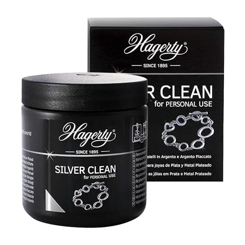 Hagerty Silver Clean Bagno Detergente Per Gioielli D’Argento E Placcati Argento 170Ml I Lucida Gioielli Efficace I Bagno Detergente Per Ridare Lucente