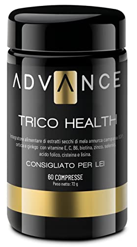 Trico Health 60 Compresse - Mix Di Estratti Vegetali, Amminoacidi, Minerali E Vitamine La Cui Sinergia Supporta Il Benessere Dei Capelli Della Donna