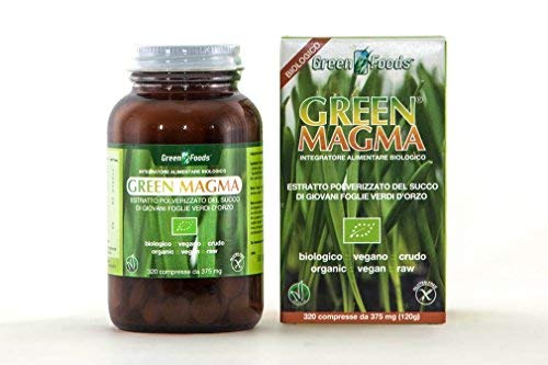 Green Magma - Integratore Alimentare A Base Di Succo Di Erba D'Orzo, 320 Compresse, 120 G