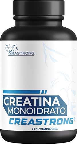 Creatina Monoidrata 100% Pura Creastrong® - Marchio Registrato Di Vitastrong, Creatina In Compresse - Qualità Premium - Creatina Monoidrato, Creatina