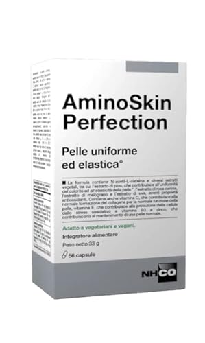 Nhco Aminoskin Perfection 56 Capsule - Integratore Alimentare Con N-Acetil-L-Cisteina, Estratti Vegetali Tra Cui Pino, Rosa Canina, Melograno, Uva. Co