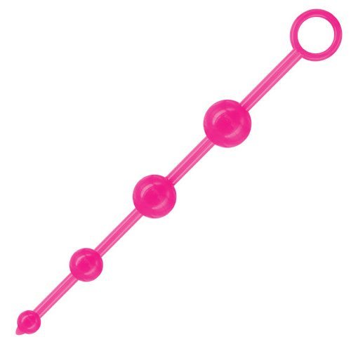 Dildo Anale 4 Fluo Beads Rosa