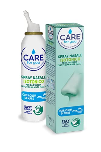 Care For You, Spray Nasale Isotonico - Spray Lavaggi Nasali Nebulizzato, Con Acqua Di Mare Ricca Di Oligoelementi, Per La Pulizia Quotidiana Del Naso,
