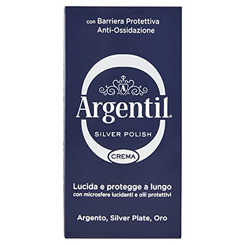 Argentil - Detergente Specifico Per Argento In Crema, Azione Lucidante E Antiossidante, Con Barriera Protettiva, 150 Ml