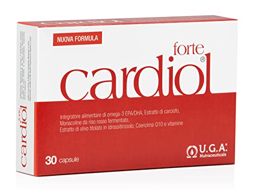 Cardiol® Forte - Integratore Per Il Colesterolo Con Monacoline Da Riso Rosso Fermentato, Con Estratto Di Carciofo E Di Olivo, Omega-3 Epa E Dha - 30 C