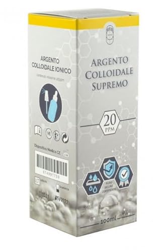 Seb - Argento Colloidale Supremo 20 Ppm - Argento Colloidale Ionico In Concentrazione 20Ppm - Puro, Sicuro, Certificato (100 Ml | Erogatore Spray E Co