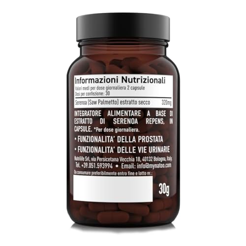 Nätoo Saw Palmetto - 60 Capsule (1 Mese Di Integrazione) - Integratore A Base Di Estratto Di Serenoa Repens - Promuove Le Funzionalità Della Prostata