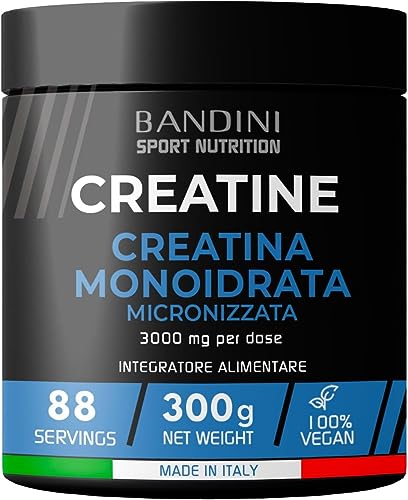 Bandini® Creatina Monoidrata Mercurio Free In Polvere Pura Al 100% - Integratore Per Allenamento, Sport, Palestra E Pre Workout - Include Dosatore - 1