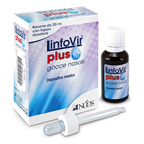 Nóos - Linfovir® Plus Gocce Nasali Soluzione Salina A Base Di Resveratrolo - Flacone Da 20 Ml - Facilita La Respirazione E Riduce L’Infiammazione Dell