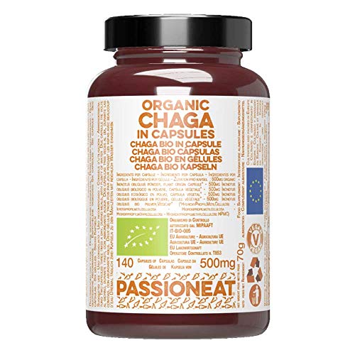 Chaga Inonotus Obliquus Bio Europeo In Capsule Veg - 140 Capsule Da 500Mg