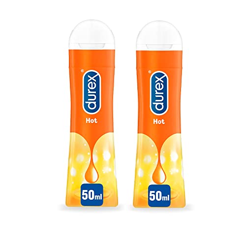 Durex Gel Hot 50Ml X2, Gel Lubrificante Intimo Sessuale, Effetto Riscaldante, 100 Ml