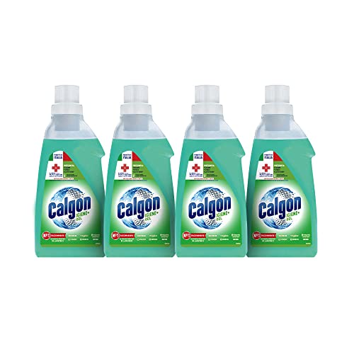 Calgon Gel Disinfettante Anticalcare Lavatrice Hygiene+, 4 Confezioni Da 1500 Ml Di Anticalcare Per Lavatrici, Additivo Per Una Protezione Da Calcare,