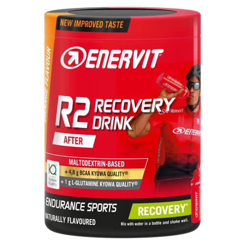 Enervit, R2 Recovery Drink, Integratore Gusto Arancia, Ideale Per Il Recupero Post Allenamenti Intensi, Con Tiamina E Vitamina B6, Barattolo Da 400 Gr