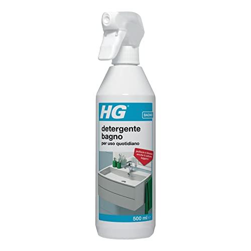 Hg Detergente Spray Per Docce E Lavabi - Detergente Anticalcare Spray Per Wc, Piastrelle, Doccia E Vasca, 500 Ml