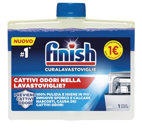 Finish Curalavastoviglie Raccomandato Da Napisan, Additivo Per Una Lavastoviglie Pulita Dai Residui Di Grasso E Calcare, 250Ml (Confezione Da 1)