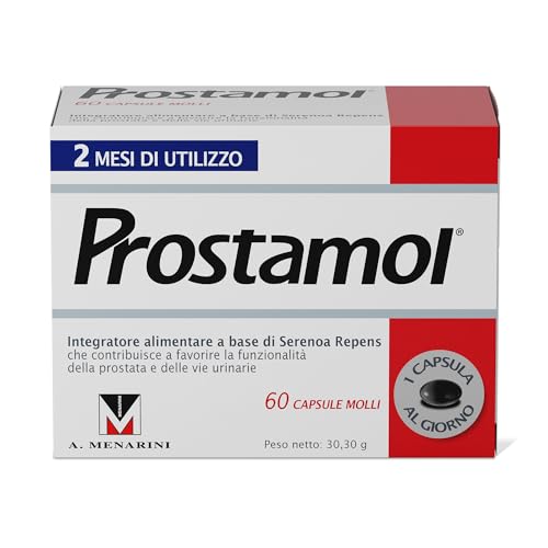 Prostamol 60 Capsule Molli - Integratore Alimentare A Base Di Serenoa Repens (320 Mg) Per Favorire La Funzionalità Della Prostata E Delle Vie Urinarie