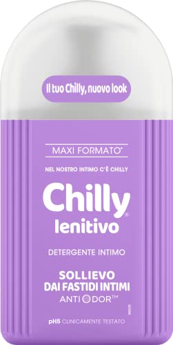 Chilly, Detergente Intimo Lenitivo, Detergente Per L'Igiene Intima Con Azione Di Sollievo Per Mucose Sensibili - Ph 5, Clinicamente Testato - Flacone