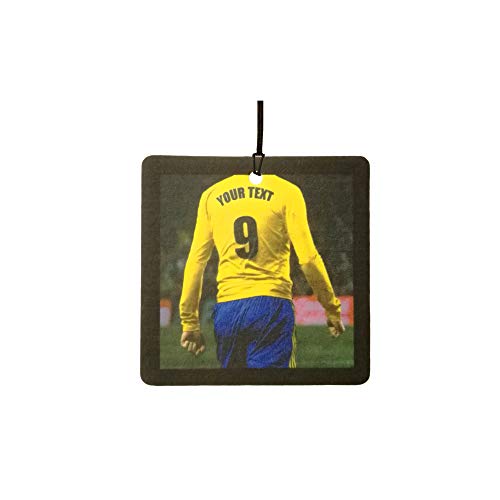 Deodorante Per Auto Personalizzato Football/Soccer Player (Yellow, Blue)