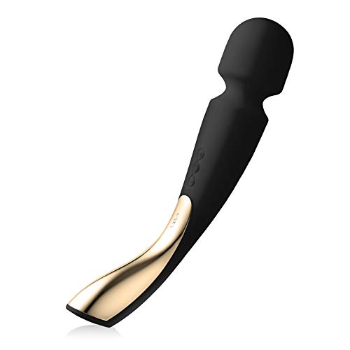 Lelo Smart Wand 2 Large, Massaggiatore Manuale Per Tutto Il Corpo, Magic Wand Con 10 Modalità Di Vibrazione, Vibratore Donna E Uomo, Black