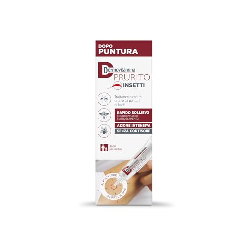 Prurito Insetti 15 Ml | Trattamento Contro Prurito Da Punture. Per Combattere E Alleviare Prurito Da Puntura Di Zanzare,Tafani, Api, Vespe E Insetti,